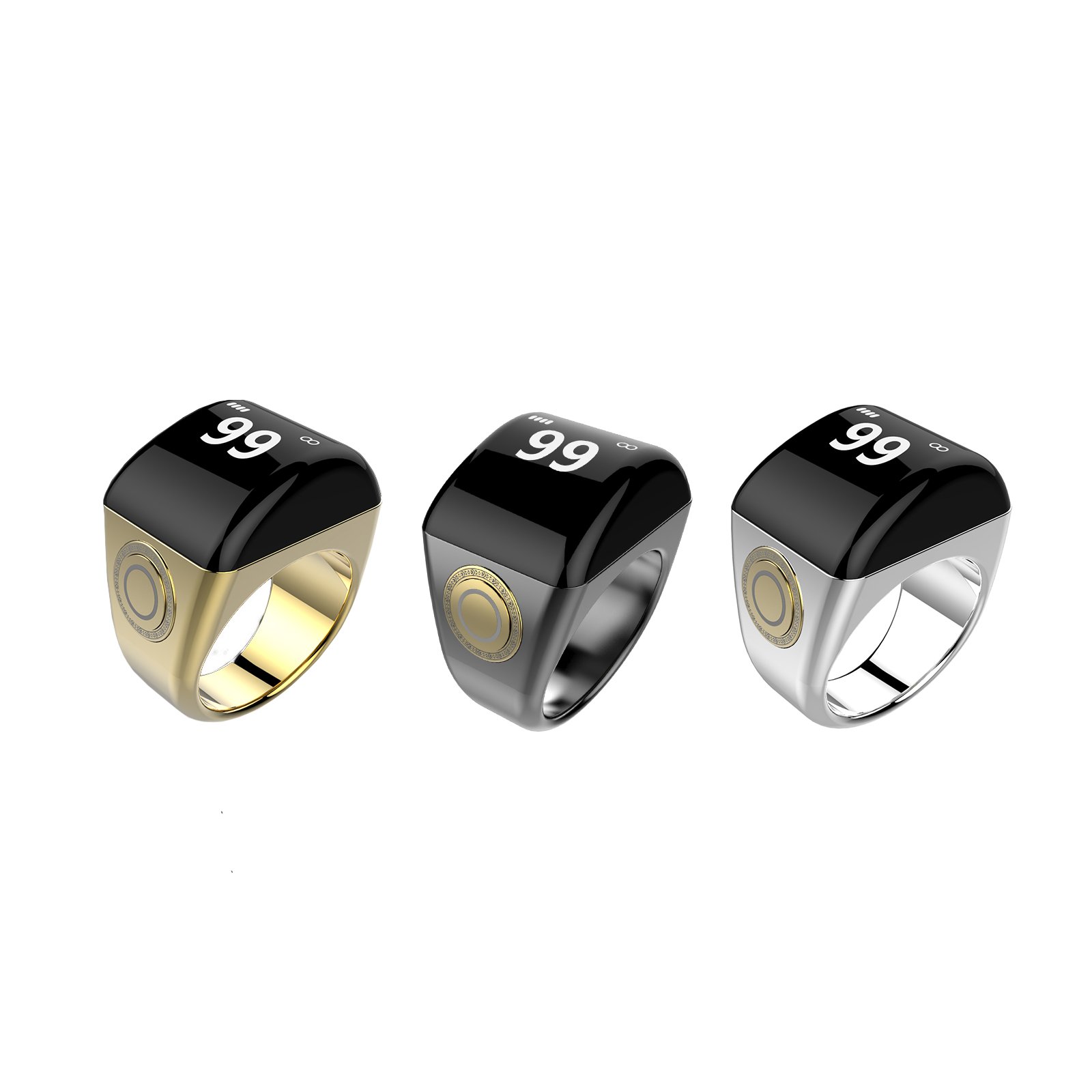 Iqibla Smart Tasbih Tally Counter Ring for Muslims Zikr Ring Digital Tasbeeh 5 Prayer Time Vibration Reminder Waterproof